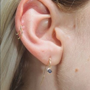 🌟 NEW Brandy Melville Silver & Blue Gem Earrings